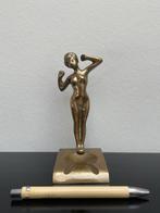 Art deco assenbakje met  bronzen beeldje vrouw, Bronze, Enlèvement ou Envoi