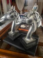 Set Zilveren Paardenbeelden – Mooie Decoratie, Enlèvement, Bronze