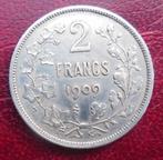 1909 2 francs FR argent L2, Timbres & Monnaies, Monnaies | Belgique, Argent, Enlèvement, Argent
