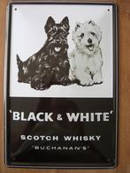 Reclamebord van Black & White Whisky in Reliëf -20 x 30 cm., Envoi, Panneau publicitaire, Neuf