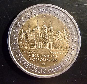 2 euro herdenkingsmunt Duitsland 2007 Mecklenburg D beschikbaar voor biedingen