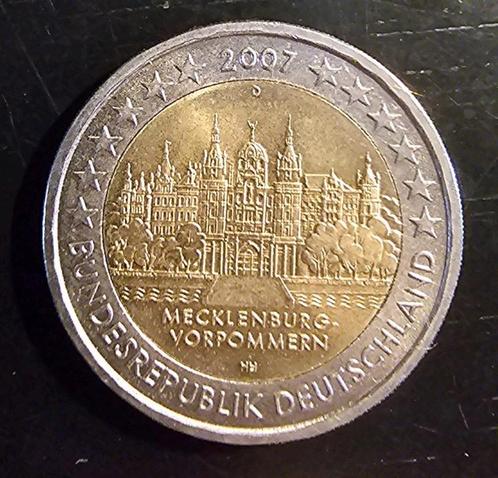 2 euro herdenkingsmunt Duitsland 2007 Mecklenburg D, Postzegels en Munten, Munten | Europa | Euromunten, Losse munt, 2 euro, Duitsland