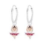 Kinderoorbellen zilver creolen ballerina - TOT. UITVERKOOP!, Ophalen of Verzenden, Nieuw, Oorbellen