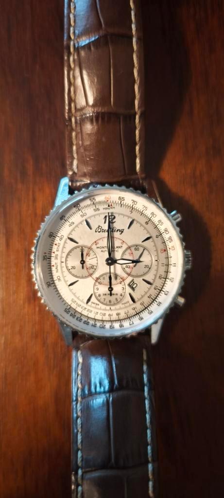 Breitling Navitimer Montillant, Handtassen en Accessoires, Horloges | Dames, Zo goed als nieuw, Staal, Leer, Ophalen