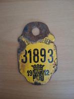 Fietsplaat 1912 West-Vlaanderen, Verzamelen, Overige Verzamelen, Verzenden, Gebruikt