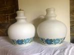 Lot de 2 superbes lustres en opaline vintage, Comme neuf, Vintage, Enlèvement ou Envoi, Verre