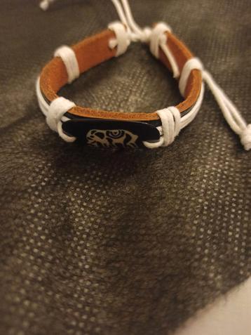 Prachtige Afrikaanse Hakuna Matata armband in leer, touw en 