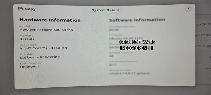 HP 500-547nb Desktop PC | !!! GEEN OPSLAG !!!, Computers en Software, Desktop Pc's, Gebruikt, 3 tot 4 Ghz, 8 GB, Met videokaart