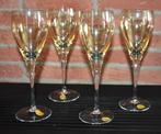 4 Boheems kristal glazen, 20 cm hoog, Ophalen of Verzenden, Nieuw, Overige typen