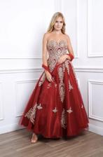 gekleurde trouwjurk bordeaux maat 36, 38, 40, 42, Ophalen of Verzenden, Nieuw, Rood, Trouwjurk