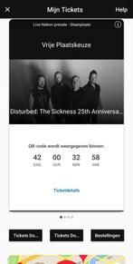4 tickets Disturbed 15/10/2025, Drie personen of meer, Oktober