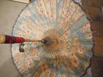 Parasol chinois ancien - 30's 40's - Théâtre, Handtassen en Accessoires, Paraplu's, Ophalen, Gebruikt, Blauw