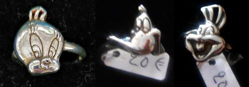 Bague Titi, Daffy Duck ou Bugs Bunny (Looney Tunes), argent, Bijoux, Sacs & Beauté, Bagues, Neuf, Femme ou Homme, Argent, Argent