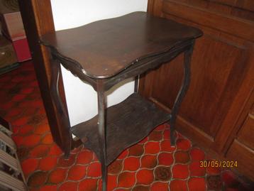 Petite table de salon ancienne 2 tablettes Adam D, Enlèvement, Utilisé, Rectangulaire, Autres essences de bois