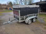 Remorque double essieux 2m57 sur 1m32 Entièrement bâchée, Enlèvement