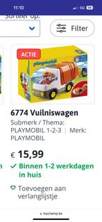Playmobil 6774 : vuilniswagen, Kinderen en Baby's, Speelgoed | Playmobil, Complete set, Zo goed als nieuw, Ophalen