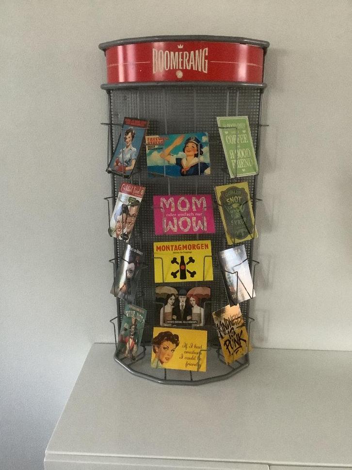 Vintage kaartenrek Boomerang, Maison & Meubles, Accessoires pour la Maison | Étagères murales & Rayons de bibliothèque, Comme neuf