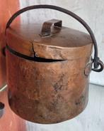 Casserole/chaudron ancien en cuivre ou laiton Italie, Antiquités & Art, Envoi, Cuivre