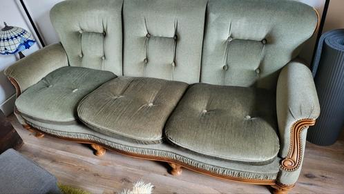Retro 3 en 1 zit en salontafel., Huis en Inrichting, Zetels | Zetels, Gebruikt, Hout, Ophalen