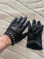 Leren handschoenen met Swarovski stenen, Ophalen, Zo goed als nieuw, Handschoenen
