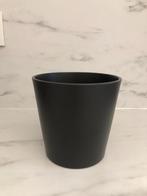 Cache pot en grès gris foncé 13cm de haut - 14 cm de large, Jardin & Terrasse, Enlèvement, Comme neuf