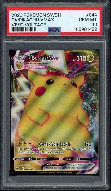Pikachu VMAX PSA 10 - 44/185 - Vivid Voltage 2020 beschikbaar voor biedingen