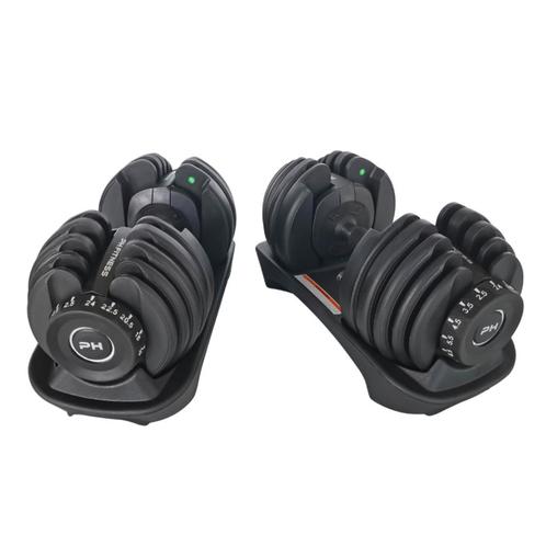 PH Fitness Verstelbare Dumbells Zwart Set 24KG - 2 STUKS, Sport en Fitness, Fitnessmaterialen, Nieuw, Dumbbell, Ophalen