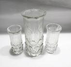 3 vases vintage 1970's assortis en verre de Fidenza Italy, Ophalen of Verzenden