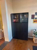 Ikea zwarte vitrinekast, Huis en Inrichting, Kasten | Vitrinekasten, Ophalen, Gebruikt, 100 tot 150 cm, 150 tot 200 cm