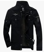 Nieuwe zwarte winterjas Army stijl maat large, Ophalen of Verzenden, Nieuw, Maat 52/54 (L), Zwart