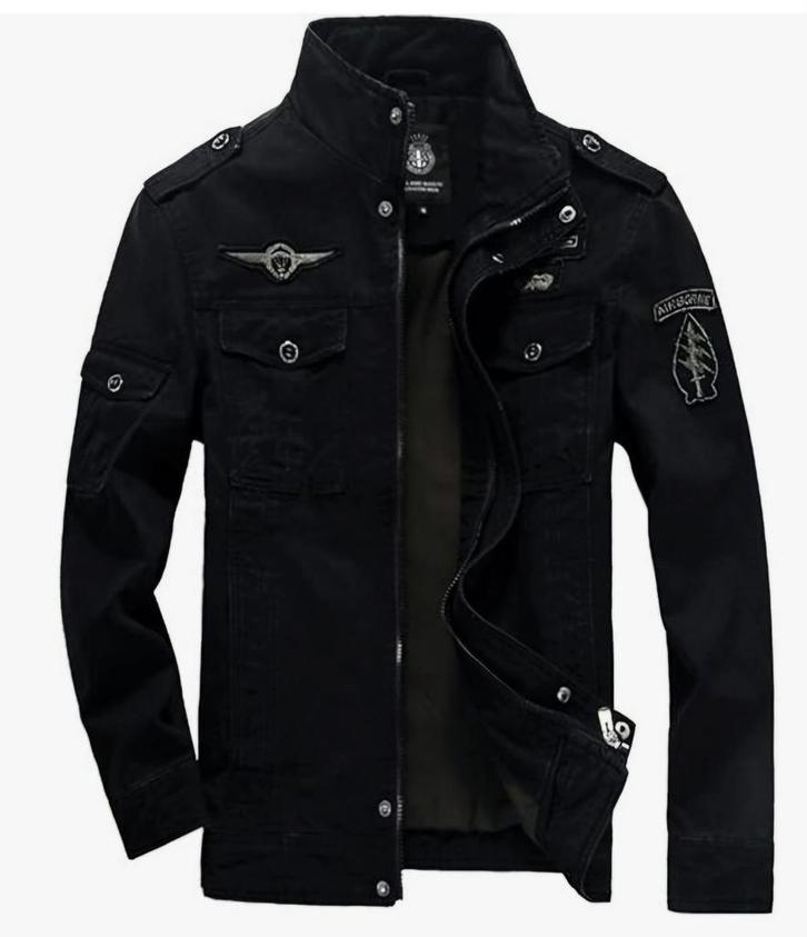 Nieuwe zwarte winterjas Army stijl maat large, Kleding | Heren, Jassen | Winter, Nieuw, Maat 52/54 (L), Zwart, Ophalen of Verzenden