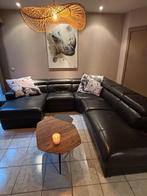 Hoeksalon leder, Huis en Inrichting, Ophalen, Gebruikt, Leer