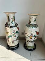 Twee grote decoratieve Chinese vazen – Handbeschilderd, Ophalen