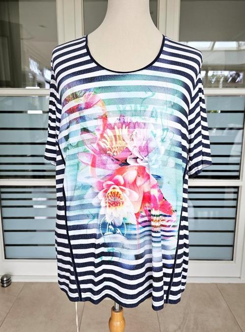 Gestreepte T-shirt – maat 46 - RABE, Kleding | Dames, T-shirts, Gedragen, Maat 46/48 (XL) of groter, Blauw, Korte mouw, Ophalen of Verzenden