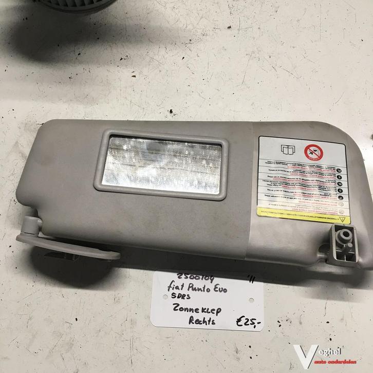 Fiat Punto Evo 5drs  2011 2500104 Zonneklep Rechtsvoor, Auto-onderdelen, Interieur en Bekleding, Gebruikt, Ophalen of Verzenden