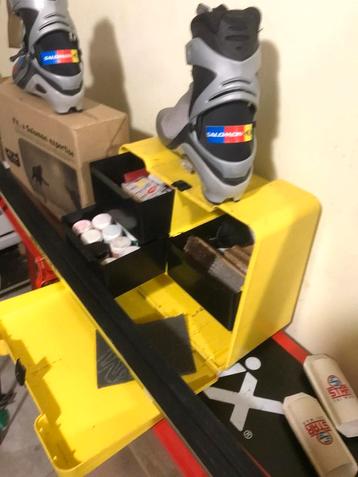 Compleet Langlauf palet met Schie schoen stok wacks koffer e, Enlèvement, Utilisé