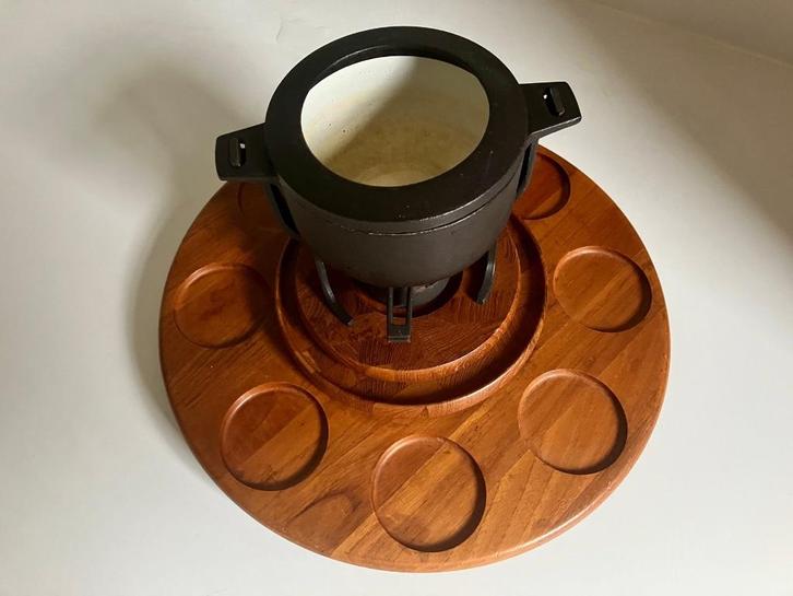 Digsmed Denemarken , gietijzeren Fonduepot, Elektronische apparatuur, Fonduesets, Gebruikt, Fondueset, Brander, Ophalen