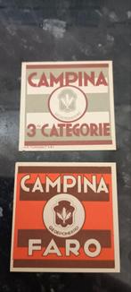 2 oude bieretiketten Campina, Ophalen of Verzenden