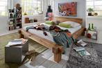 Massief houten bed QUINT. Eiken balken met mooie details., Verzenden, 200 cm, Hout, Nieuw