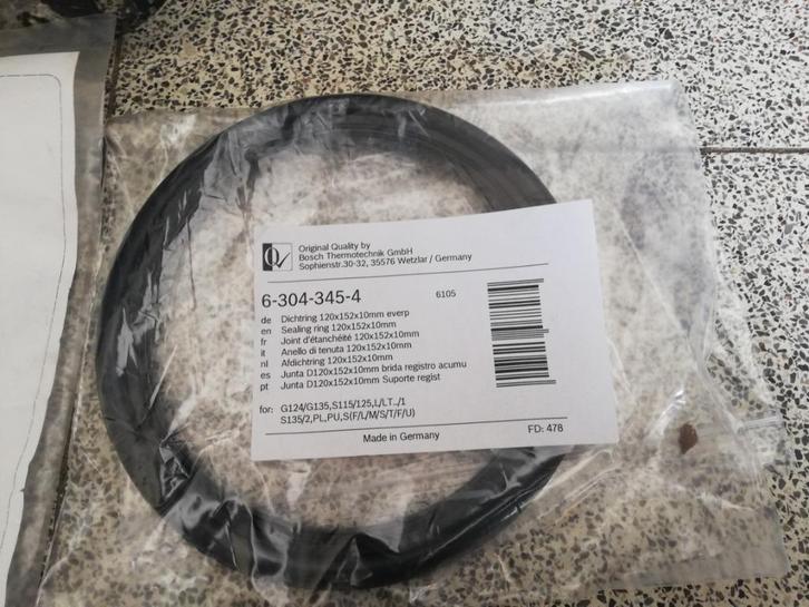 Buderus Boiler dichting / pakking Origineel incl. verzending, Doe-het-zelf en Bouw, Chauffageketels en Boilers, Nieuw, Boiler