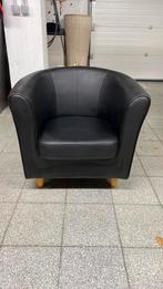 Club en cuir noir, 1 place, Enlèvement, Comme neuf