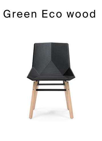 Design stoelen Mobles 114 The Green eco chairs 4 x zwart