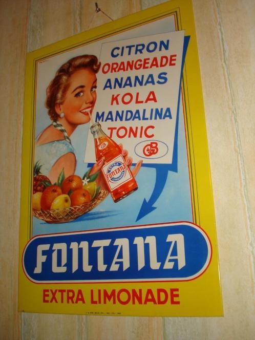 Fontana reclamebord, Verzamelen, Merken en Reclamevoorwerpen, Zo goed als nieuw, Reclamebord, Ophalen of Verzenden