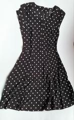 H&M zwarte jurk met witte stippen maat 34, Comme neuf, Taille 34 (XS) ou plus petite, Enlèvement ou Envoi