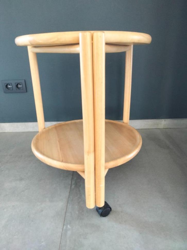 Vintage design side table bijzettafel Scandinave, Huis en Inrichting, Tafels | Bijzettafels, Gebruikt, Hout, Ophalen