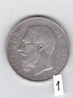 5 Fr - 1867 -Leopold II- zilver, Postzegels en Munten, Munten | België, Zilver, Zilver, Losse munt, Verzenden