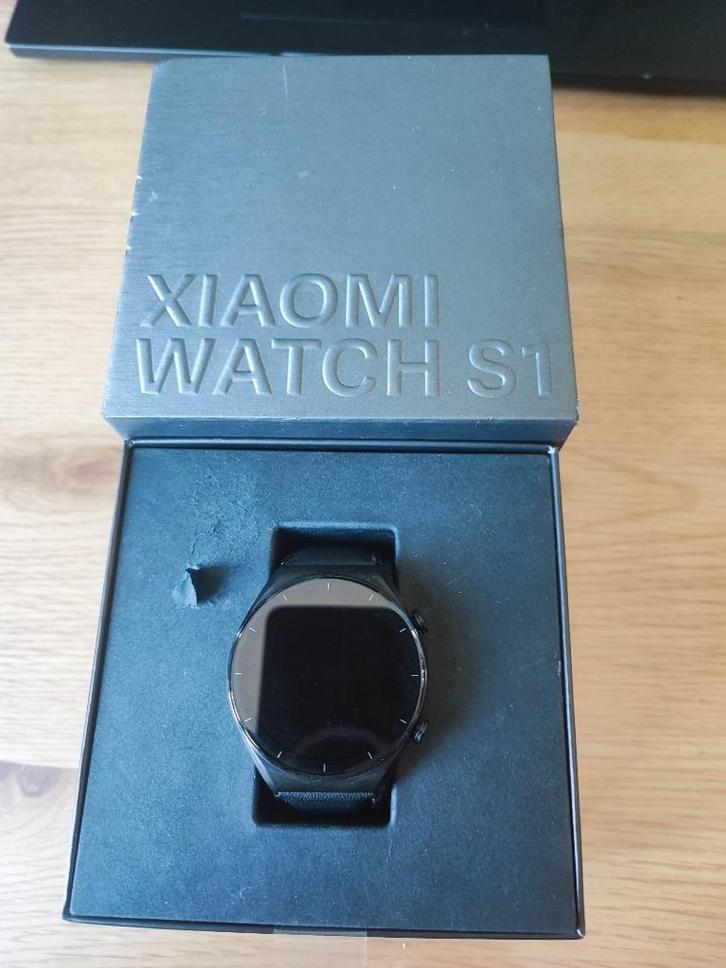 Xiaomi Watch S1 Saphire Black, Handtassen en Accessoires, Smartwatches, Zo goed als nieuw, Android, Zwart, Afstand, Calorieverbanding
