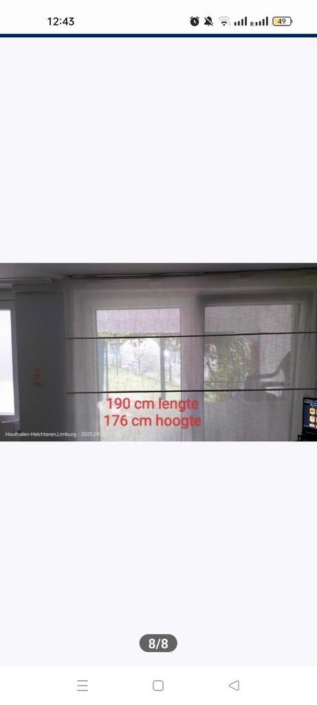 Zebra rol gordijnen, Huis en Inrichting, Stoffering | Gordijnen en Lamellen, Zo goed als nieuw, Wit, Ophalen