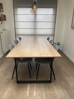 Eettafel in eik, Métal, 100 à 150 cm, Enlèvement, Utilisé