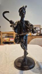 Bronzen beeld van Afrikaanse trommelaar, Antiek en Kunst, Ophalen